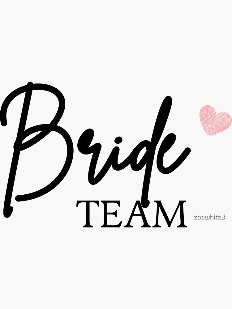 Thumbnail 3 of 3, Sticker, Bride Team Script Font designed and sold by zoewhite3.