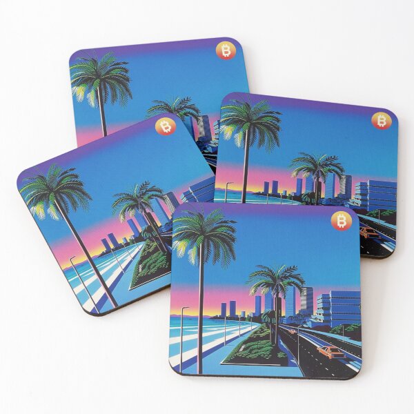 Item preview, Bitcoin Vaporwave Logo Art designed and sold by CyberRex.