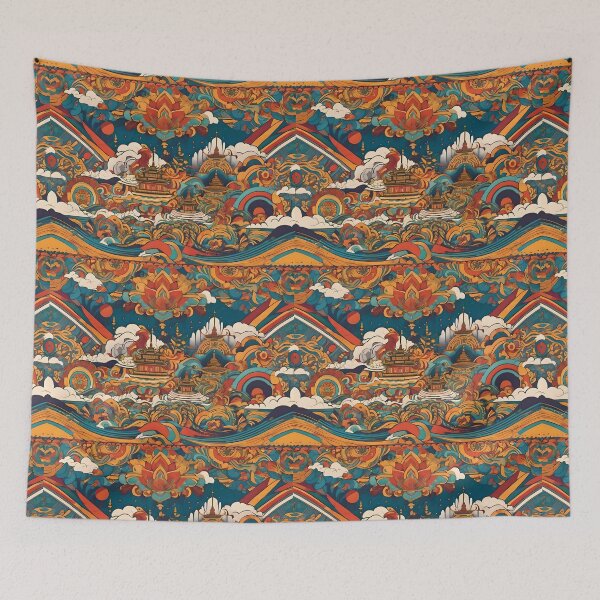 Item preview, Colorful artwork, heavenly waves designed and sold by SanchillShop.