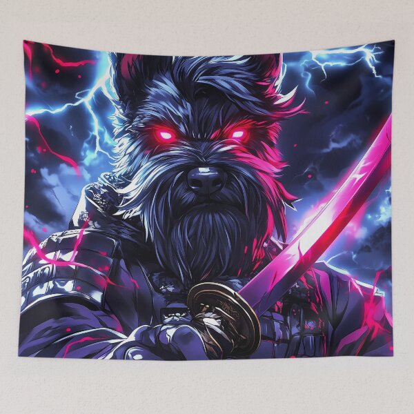 Item preview, Animal Samurai Dog Lightning Blade Fury Dark Storm Warrior designed and sold by mugonneazh.