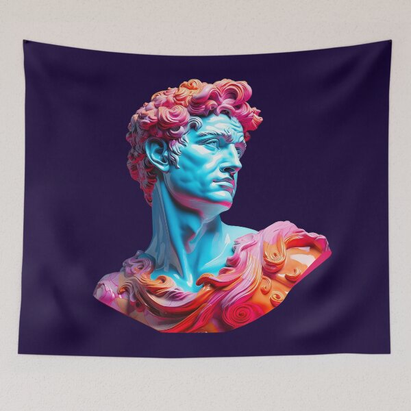 Item preview, Michelangelo's David: 80's Synthwave designed and sold by muskitt.