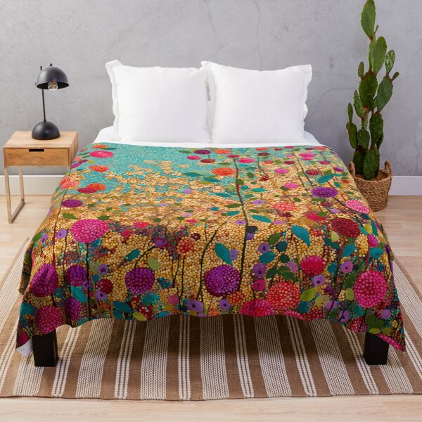 Item preview, Colorful Floral in Pink, Purple and Gold  designed and sold by Neika Shimm Designs.