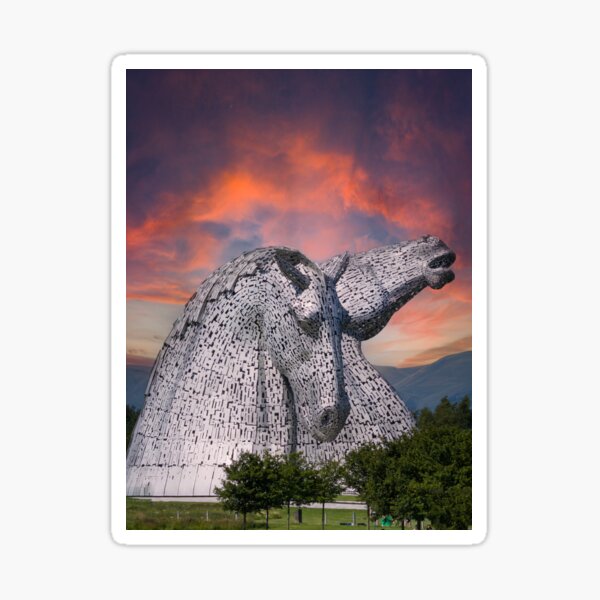 Item preview, The Kelpies red sunset, Helix Park, Falkirk, designed and sold by Photogold .