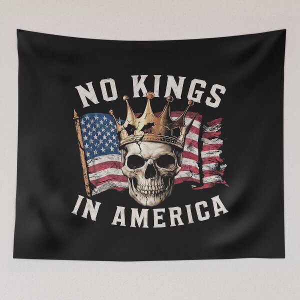 Item preview, NO KINGS IN AMERICA – Crowns Not Welcome: Est. 1776 designed and sold by FelineFrenzyArt.