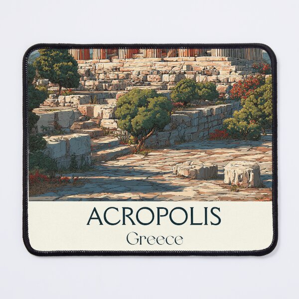 Item preview, Acropolis Poster – Ancient Greek Ruins in Classic Retro Style designed and sold by TuncGK.