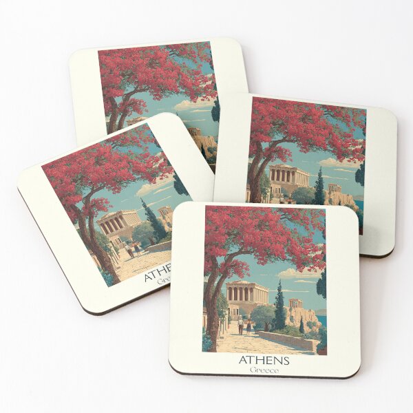 Item preview, Athens Poster – Historic Greek Capital in Vintage Landscape Art designed and sold by TuncGK.