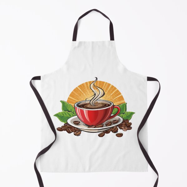 Item preview, Red coffee cup on a saucer filled with coffee, realistic coffee cup with smoke, Coffee cup beverage, cafe breakfast illustration, Tasty Coffee, hot cup of coffee, coffee beans next to the cup designed and sold by Danler.