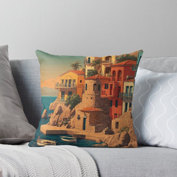 Item preview, Mount Athos Poster – Greek Monastery Coast in Vintage Style designed and sold by TuncGK.