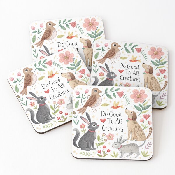 Item preview, Whimsical Illustration of Diverse Animals – Cat, Dog, Bunny & Forest Friends designed and sold by PnrArtDesign.