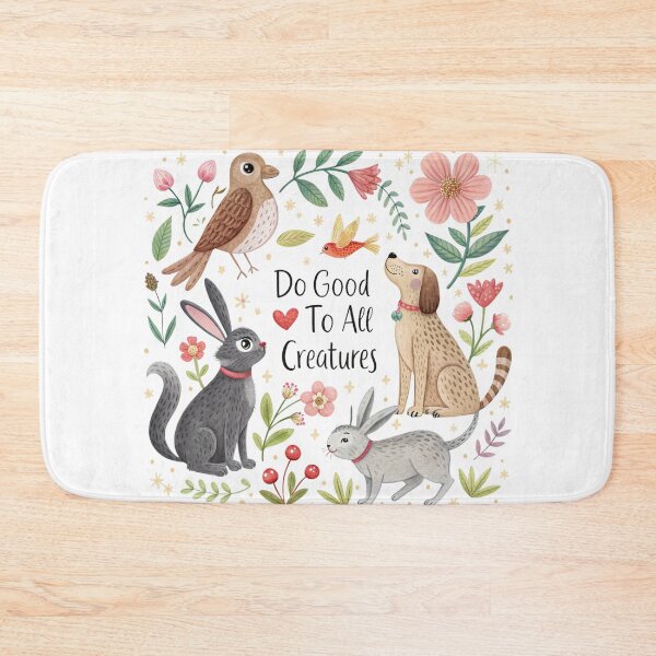 Item preview, Whimsical Illustration of Diverse Animals – Cat, Dog, Bunny & Forest Friends designed and sold by PnrArtDesign.
