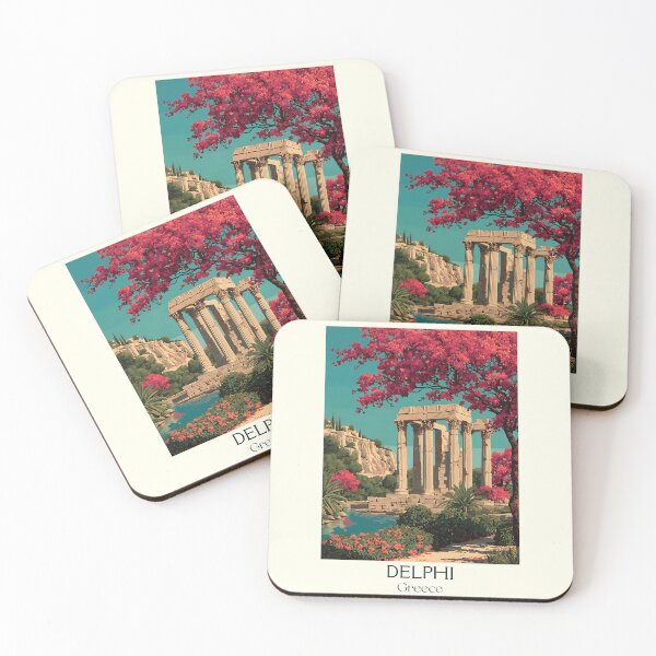 Item preview, Delphi Poster – Greek Oracle Site in Retro Travel Design designed and sold by TuncGK.