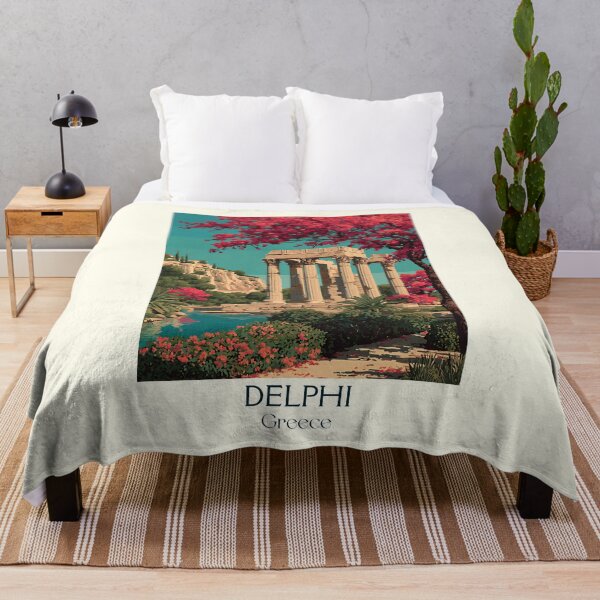 Item preview, Delphi Poster – Greek Oracle Site in Retro Travel Design designed and sold by TuncGK.
