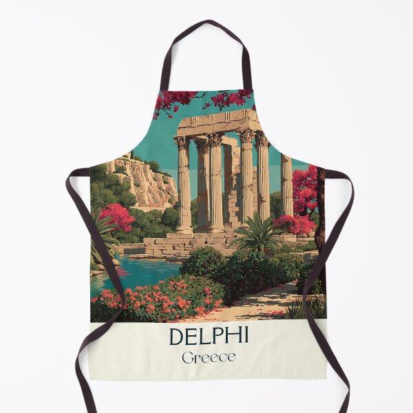 Item preview, Delphi Poster – Greek Oracle Site in Retro Travel Design designed and sold by TuncGK.