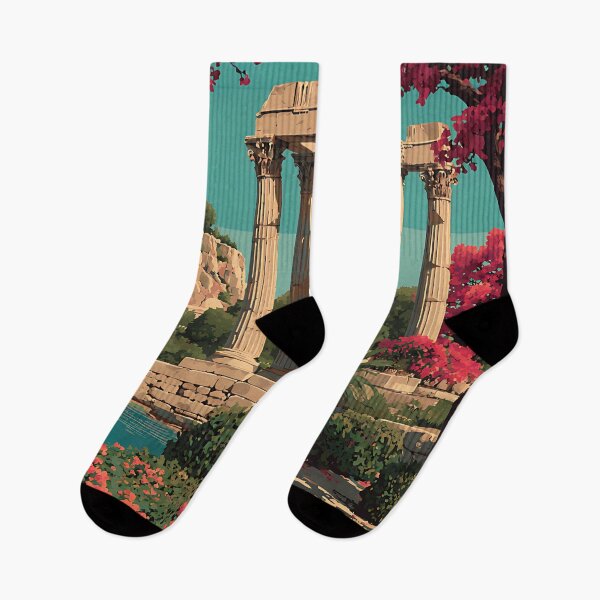 Item preview, Delphi Poster – Greek Oracle Site in Retro Travel Design designed and sold by TuncGK.