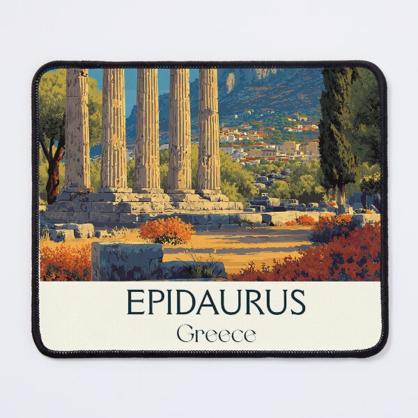 Item preview, Epidaurus Poster – Ancient Greek Theater in Vintage Art designed and sold by TuncGK.