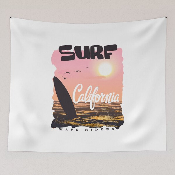 Item preview, California Surf Sunset | Wave Riders Vintage-Inspired Beach Graphic designed and sold by TeesHearts100.