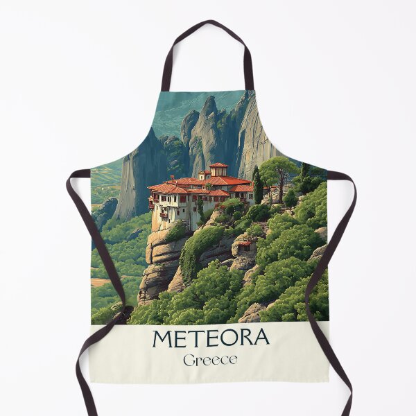 Item preview, Meteora Poster – Monasteries in the Sky in Vintage Greece Style designed and sold by TuncGK.