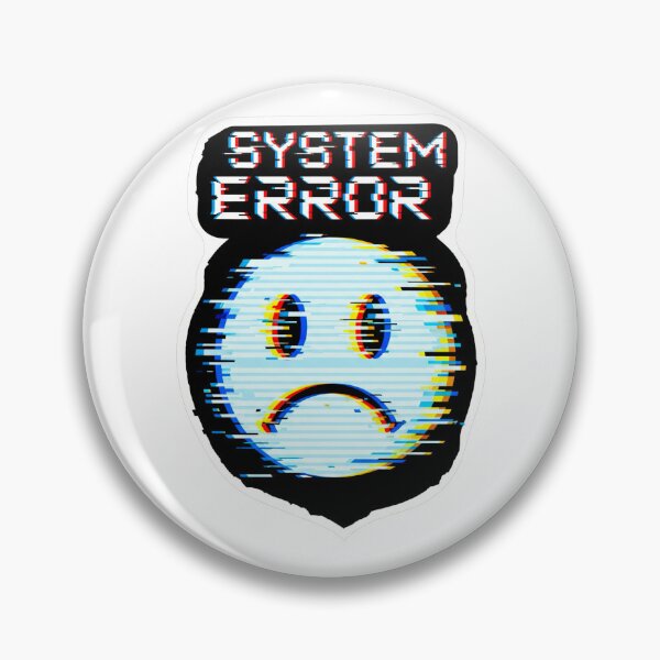Item preview, System Error Glitch Sad Face Sticker | Vaporwave & Cyberpunk Art designed and sold by j-2k.
