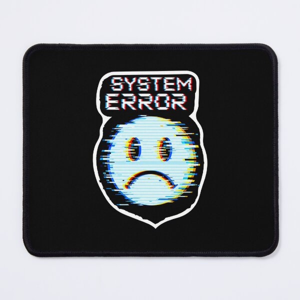 Item preview, System Error Glitch Sad Face Sticker | Vaporwave & Cyberpunk Art designed and sold by j-2k.