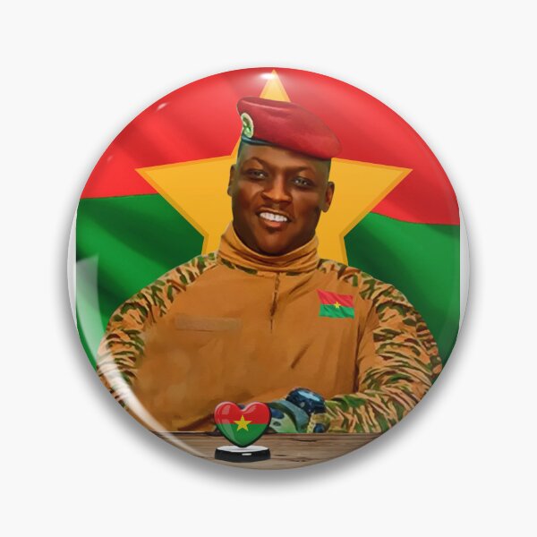 Item preview, Captain Ibrahim Traore - Pan African leader of Burkina Faso designed and sold by Youngkev-arts.