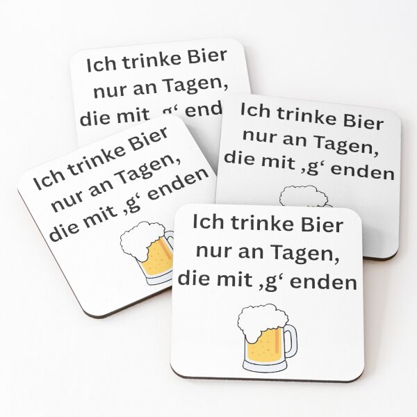 Item preview, Funny Beer Saying – I only drink on days with “g” designed and sold by Pinfinest.