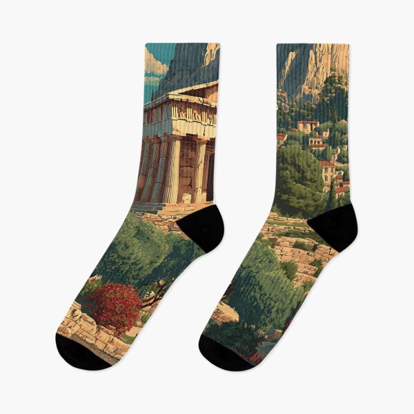 Item preview, Mycenae Poster – Ancient Greek Citadel in Vintage Travel Art designed and sold by TuncGK.