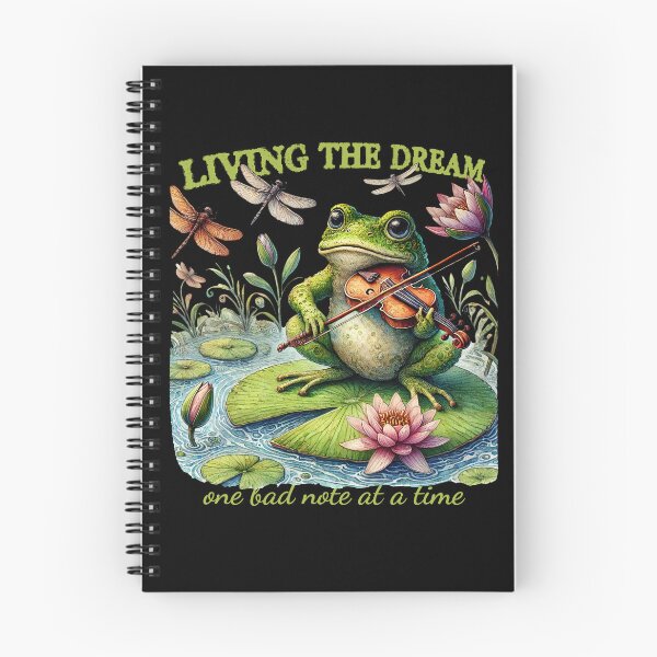 Item preview, Fiddlin' Frog – Living the Dream One Bad Note at a Time designed and sold by RedDogStudio.