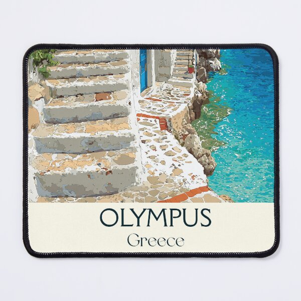 Item preview, Mount Olympus Poster – Mythical Greece in Retro Landscape Art designed and sold by TuncGK.