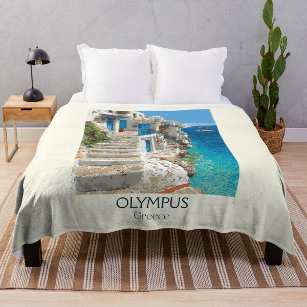 Item preview, Mount Olympus Poster – Mythical Greece in Retro Landscape Art designed and sold by TuncGK.
