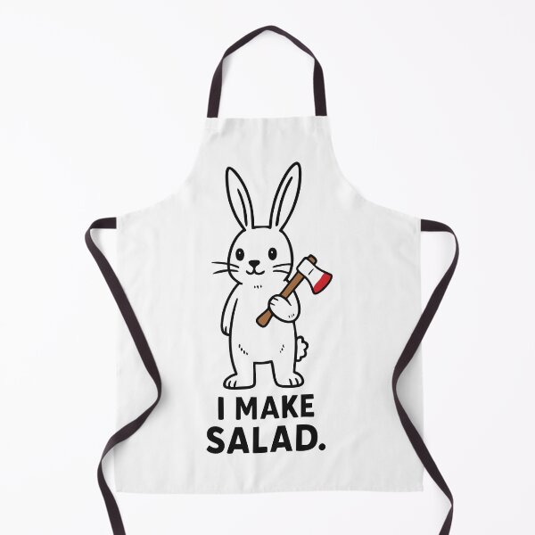 Item preview, “I Make Salad” – Dark Humor Bunny with Axe T-Shirt designed and sold by BambaKchula.