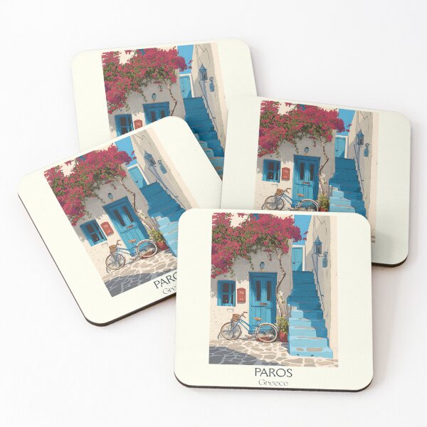 Item preview, Paros Poster – Cycladic Greek Island in Vintage Summer Style designed and sold by TuncGK.