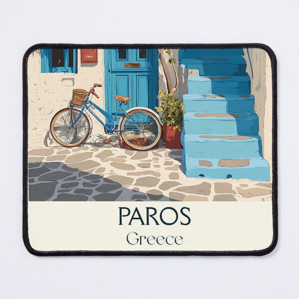 Item preview, Paros Poster – Cycladic Greek Island in Vintage Summer Style designed and sold by TuncGK.