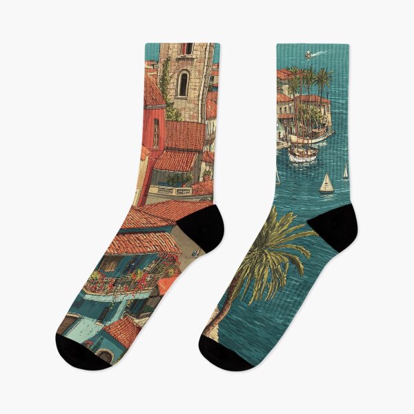 Item preview, Nafplio Poster – Greek Seaside Town in Vintage Harbor Art designed and sold by TuncGK.
