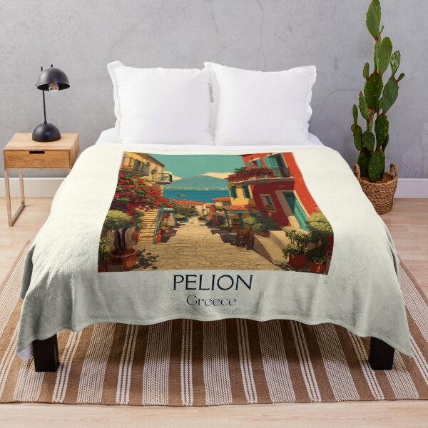 Item preview, Pelion Poster – Mountain Villages of Greece in Vintage Style designed and sold by TuncGK.