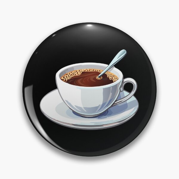 Item preview, White coffee cup on a saucer filled with coffee, realistic coffee cup, Coffee cup beverage, cafe breakfast illustration, Tasty Coffee, hot cup of coffee with a small spoon designed and sold by Danler.