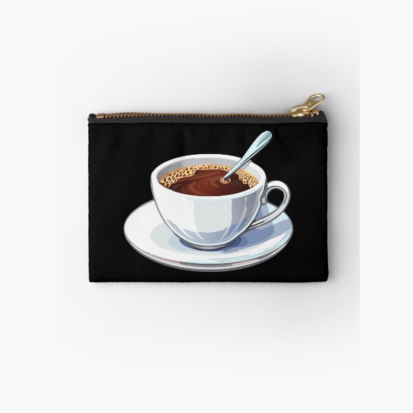 Item preview, White coffee cup on a saucer filled with coffee, realistic coffee cup, Coffee cup beverage, cafe breakfast illustration, Tasty Coffee, hot cup of coffee with a small spoon designed and sold by Danler.