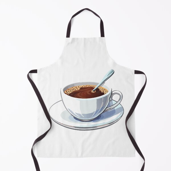 Item preview, White coffee cup on a saucer filled with coffee, realistic coffee cup, Coffee cup beverage, cafe breakfast illustration, Tasty Coffee, hot cup of coffee with a small spoon designed and sold by Danler.