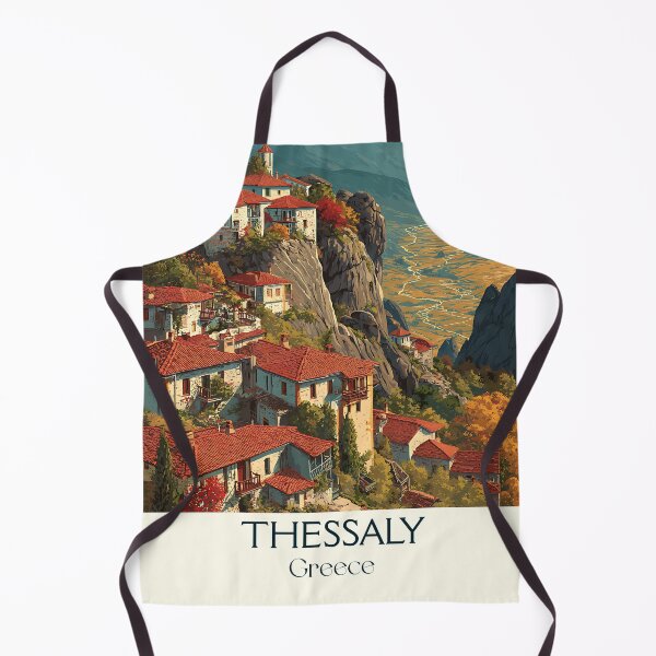 Item preview, Thessaly Poster – Greek Mountain Region in Vintage Travel Print designed and sold by TuncGK.