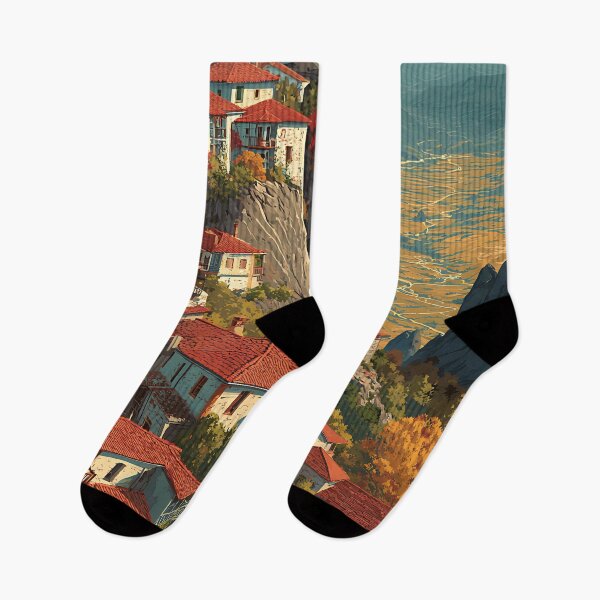 Item preview, Thessaly Poster – Greek Mountain Region in Vintage Travel Print designed and sold by TuncGK.