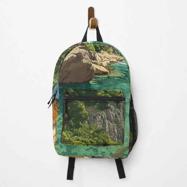 Item preview, Vikos Gorge Poster – Greece’s Natural Wonder in Retro Art designed and sold by TuncGK.