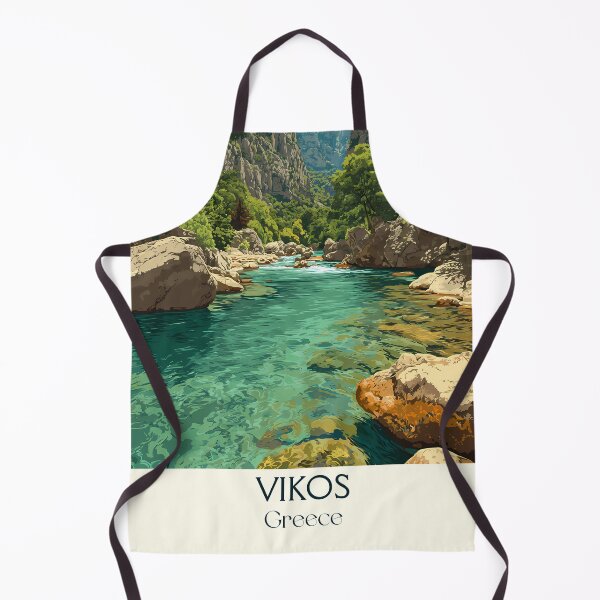 Item preview, Vikos Gorge Poster – Greece’s Natural Wonder in Retro Art designed and sold by TuncGK.
