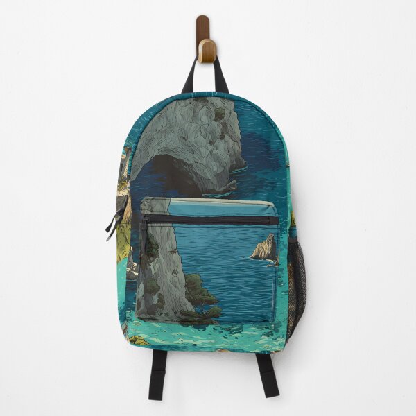 Item preview, Zakynthos Poster – Shipwreck Beach in Vintage Greek Island Art designed and sold by TuncGK.