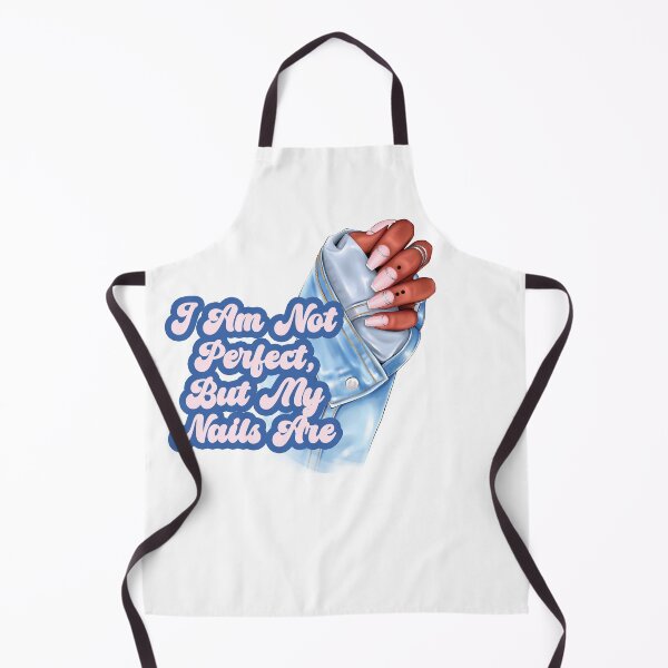 Item preview, I Am Not Perfect, But My Nails Are – Melanin Beauty in Denim Soft Hues designed and sold by EmeraldeaArt.