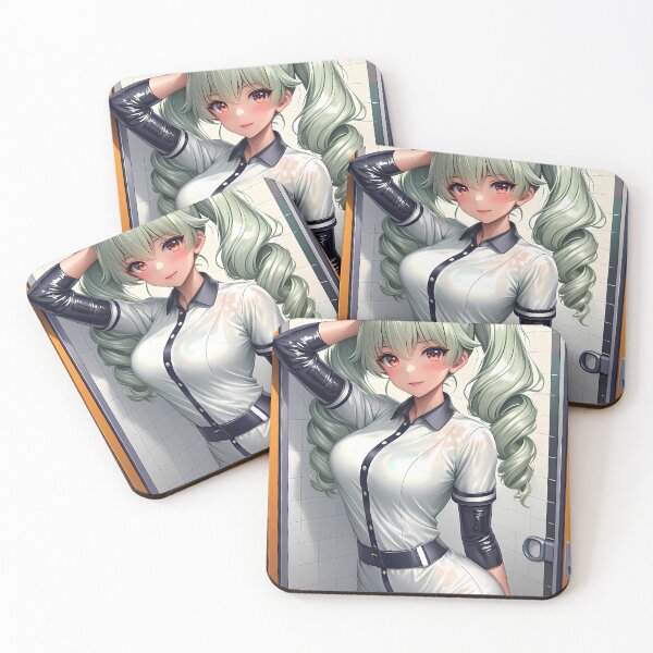 Artikelvorschau, Anchovy Girls und Panzer Anime Verspieltes Duschglühen entworfen und verkauft von Gitanescal.