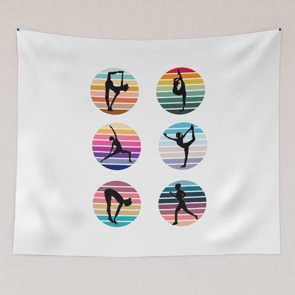 Item preview, Six Yoga Postures – Mindful Wellness Design Celebrating Balance, Flexibility, and Inner Peace designed and sold by ArtsyExplorer.