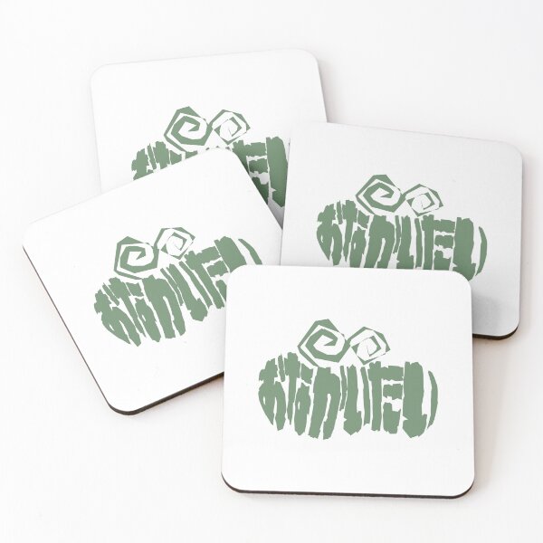 Item preview, Stomachache - Onaka Itai Typography (Muted Green) designed and sold by SkyPopDesignsJP.