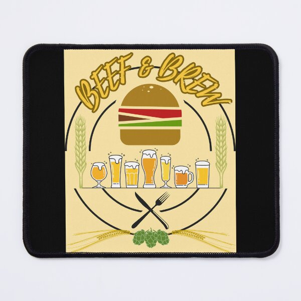 Item preview, Beef & Brew Burger and Beer Graphic Design designed and sold by E20STUDIO.