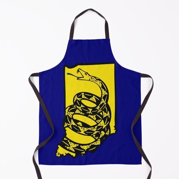 Item preview, HOOSIER - Libertarian - Don't Tread On Me Gadsden Snake on INDIANA Map on Blue default background, #020279 designed and sold by pelagio.