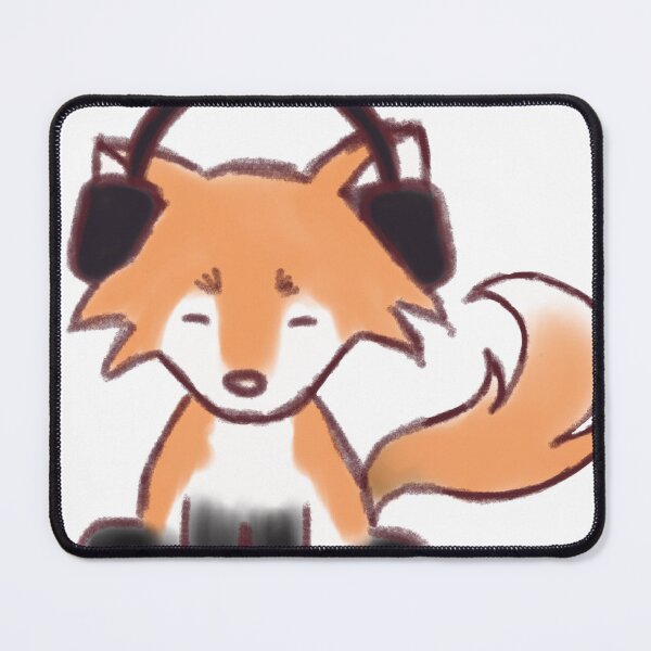 Item preview, Cute fox with headphones listening to music designed and sold by Fuchsiella.