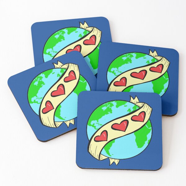 Item preview, I Love Earth with blue background  designed and sold by missmann.